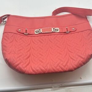 Beautiful Rossetti Coral Textured Shoulder Bag quilted